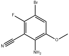 Benzonitrile, 2-amino-5-bromo-6-fluoro-3-methoxy- Struktur