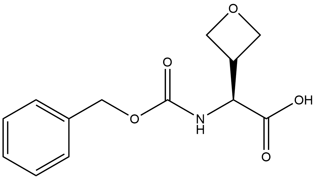 3-Oxetaneacetic acid, α-[[(phenylmethoxy)carbonyl]amino]-, (αS)- Struktur