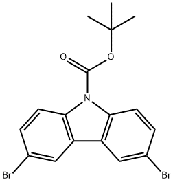 tert-Butyl 3,6-dibromo-9H-carbazole-9-carboxylate Struktur