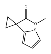 Cyclopropanecarboxylic acid, 1-(2-thienyl)-, Methyl ester Struktur