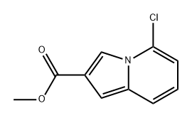 2-Indolizinecarboxylic acid, 5-chloro-, methyl ester Struktur