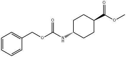 Cyclohexanecarboxylic acid, 4-[[(phenylmethoxy)carbonyl]amino]-, methyl ester, trans- Struktur