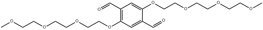 1,4-Benzenedicarboxaldehyde, 2,5-bis[2-[2-(2-methoxyethoxy)ethoxy]ethoxy]- Struktur