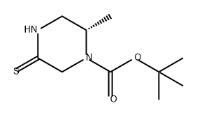 1-Piperazinecarboxylic acid, 2-methyl-5-thioxo-, 1,1-dimethylethyl ester, (2S)- Struktur