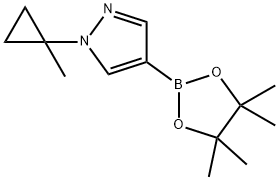 1H-Pyrazole, 1-(1-methylcyclopropyl)-4-(4,4,5,5-tetramethyl-1,3,2-dioxaborolan-2-yl)- Struktur