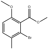 Benzoic acid, 2-bromo-6-methoxy-3-methyl-, methyl ester Struktur