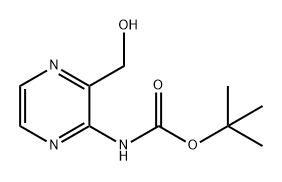 Carbamic acid, N-[3-(hydroxymethyl)-2-pyrazinyl]-, 1,1-dimethylethyl ester Struktur