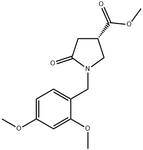 methyl (3S)-1-[(2,4-dimethoxyphenyl)methyl]-5-oxo-pyrrolidine-3-carboxylate Struktur