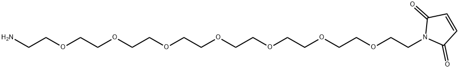 Mal-PEG7-amine TFA salt Struktur