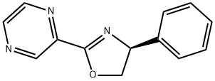 (S)-4-Phenyl-2-(pyrazin-2-yl)-4,5-dihydrooxazole Struktur