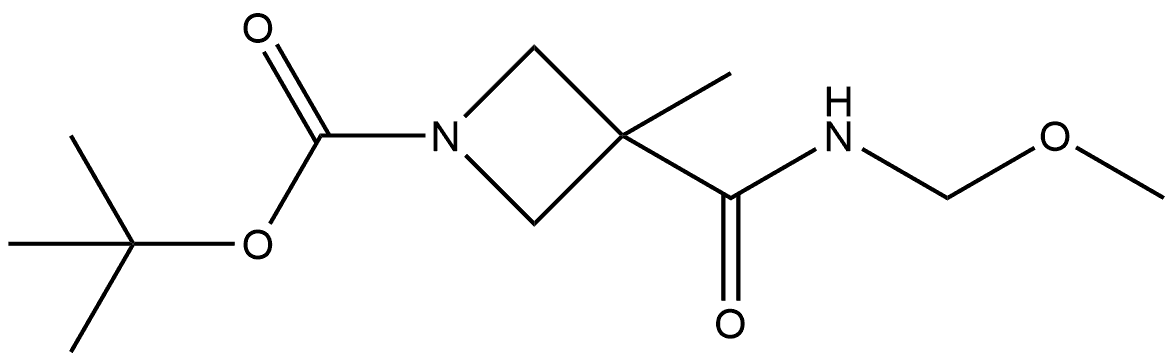 1,1-Dimethylethyl 3-[(methoxymethylamino)carbonyl]-3-methyl-1-azetidinecarboxylate Struktur