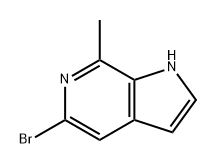 1H-Pyrrolo[2,3-c]pyridine, 5-bromo-7-methyl- Struktur