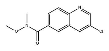 6-Quinolinecarboxamide, 3-chloro-N-methoxy-N-methyl- Struktur