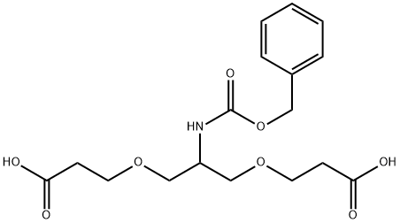 Propanoic acid, 3,3'-[[2-[[(phenylmethoxy)carbonyl]amino]-1,3-propanediyl]bis(oxy)]bis- Struktur