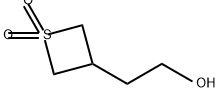 3-(2-hydroxyethyl)-1lambda6-thietane-1,1-dione Struktur