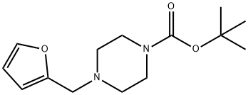 1-Piperazinecarboxylic acid, 4-(2-furanylmethyl)-, 1,1-dimethylethyl ester Struktur