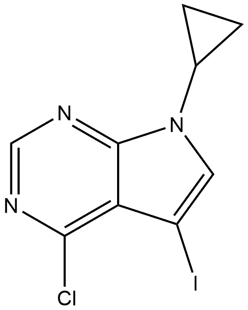 4-Chloro-7-cyclopropyl-5-iodo-7H-pyrrolo[2,3-d]pyrimidine Struktur