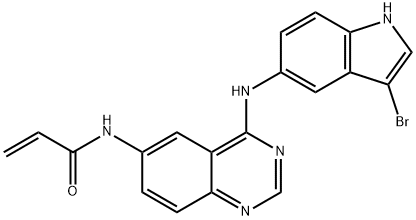 2-Propenamide, N-[4-[(3-bromo-1H-indol-5-yl)amino]-6-quinazolinyl]- Struktur