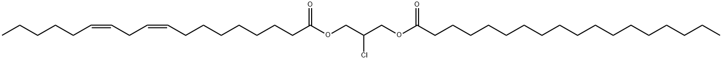 9,12-Octadecadienoic acid (9Z,12Z)-, 2-chloro-3-[(1-oxooctadecyl)oxy]propyl ester Struktur