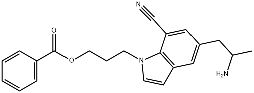 1H-Indole-7-carbonitrile, 5-(2-aminopropyl)-1-[3-(benzoyloxy)propyl]-, 1639265-44-3, 結(jié)構式