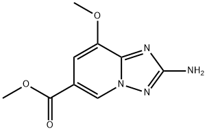 [1,2,4]Triazolo[1,5-a]pyridine-6-carboxylic acid, 2-amino-8-methoxy-, methyl ester Struktur