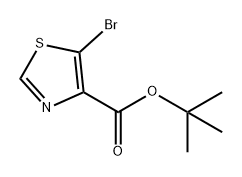 4-Thiazolecarboxylic acid, 5-bromo-, 1,1-dimethylethyl ester Struktur