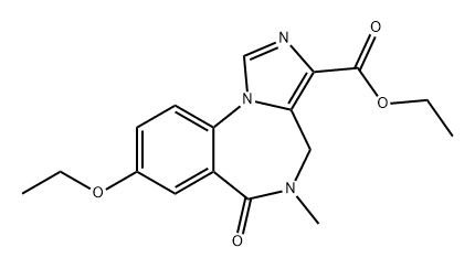 4H-Imidazo[1,5-a][1,4]benzodiazepine-3-carboxylic acid, 8-ethoxy-5,6-dihydro-5-methyl-6-oxo-, ethyl ester Struktur