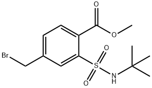 Benzoic acid, 4-(bromomethyl)-2-[[(1,1-dimethylethyl)amino]sulfonyl]-, methyl ester