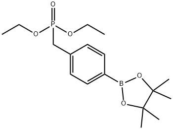 Phosphonic acid, P-[[4-(4,4,5,5-tetramethyl-1,3,2-dioxaborolan-2-yl)phenyl]methyl]-, diethyl ester Struktur