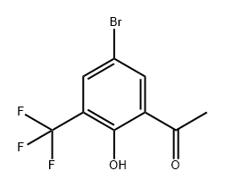 Ethanone, 1-[5-bromo-2-hydroxy-3-(trifluoromethyl)phenyl]- Struktur