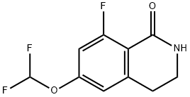 6-(Difluoromethoxy)-8-fluoro-3,4-dihydro-1(2H)-isoquinolinone Struktur