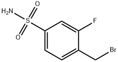 Benzenesulfonamide, 4-(bromomethyl)-3-fluoro- Struktur