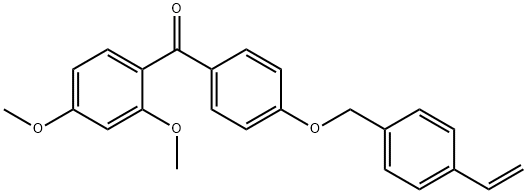 (2,4-dimethoxyphenyl)[4-[(4-ethenylphenyl)methoxy]phenyl]methanone Struktur