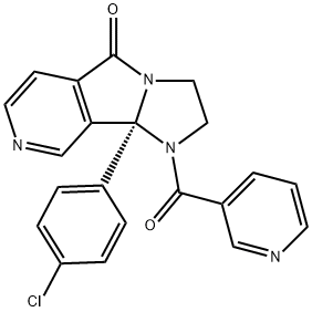 5H-Imidazo[1',2':1,2]pyrrolo[3,4-c]pyridin-5-one, 9b-(4-chlorophenyl)-1,2,3,9b-tetrahydro-1-(3-pyridinylcarbonyl)-, (9bS)- Struktur