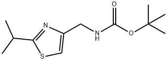 Carbamic acid, [[2-(1-methylethyl)-4-thiazolyl]methyl]-, 1,1-dimethylethyl ester (9CI) Struktur