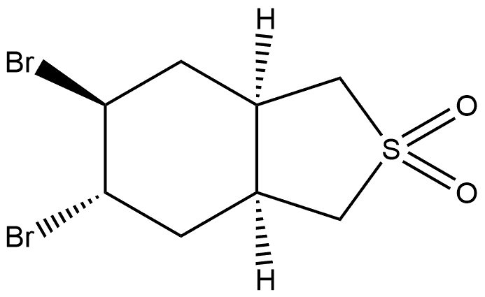 Benzo[c]thiophene, 5,6-dibromooctahydro-, 2,2-dioxide, (3aα,5α,6β,7aα)- (9CI) Struktur