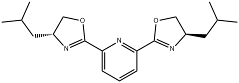 Pyridine, 2,6-bis[(4R)-4,5-dihydro-4-(2-methylpropyl)-2-oxazolyl]- Struktur