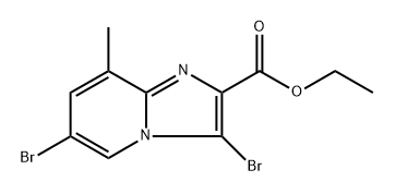 ethyl 3,6-dibromo-8-methylimidazo[1,2-a]pyridine-2-carboxylate Struktur