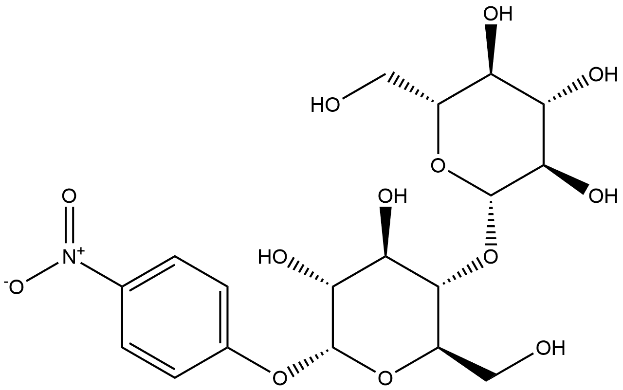 α-D-Glucopyranoside, 4-nitrophenyl 4-O-β-D-glucopyranosyl- Struktur