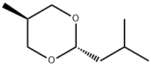 A mixture of: cis-2-isobutyl-5-methyl 1,3-dioxane: trans-2-isobutyl-5-methyl 1,3-dioxane Struktur