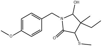 2-Pyrrolidinone, 4-ethyl-5-hydroxy-1-[(4-methoxyphenyl)methyl]-4-methyl-3-(methylthio)-