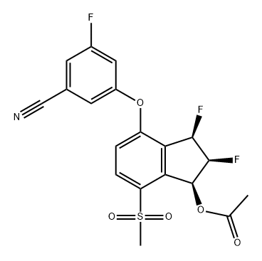 Benzonitrile, 3-[[(1S,2S,3R)-1-(acetyloxy)-2,3-difluoro-2,3-dihydro-7-(methylsulfonyl)-1H-inden-4-yl]oxy]-5-fluoro-|