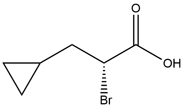 Cyclopropanepropanoic acid, α-bromo-, (R)- (9CI) Struktur