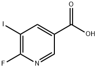 3-Pyridinecarboxylic acid, 6-fluoro-5-iodo- Struktur