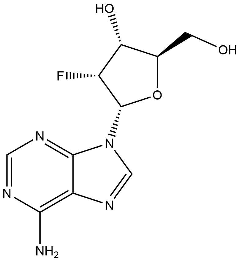 9H-Purin-6-amine, 9-(2-deoxy-2-fluoro-α-D-ribofuranosyl)- Struktur