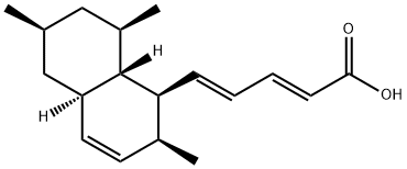 2,4-Pentadienoic acid, 5-[(1S,2S,4aR,6S,8R,8aS)-1,2,4a,5,6,7,8,8a-octahydro-2,6,8-trimethyl-1-naphthalenyl]-, (2E,4E)- Struktur