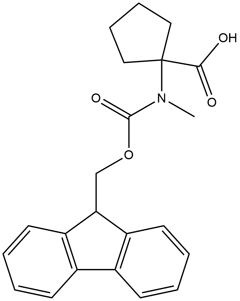 1-[Fmoc-(methyl)amino]cyclopentanecarboxylic acid Struktur