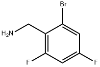 Benzenemethanamine, 2-bromo-4,6-difluoro- Struktur