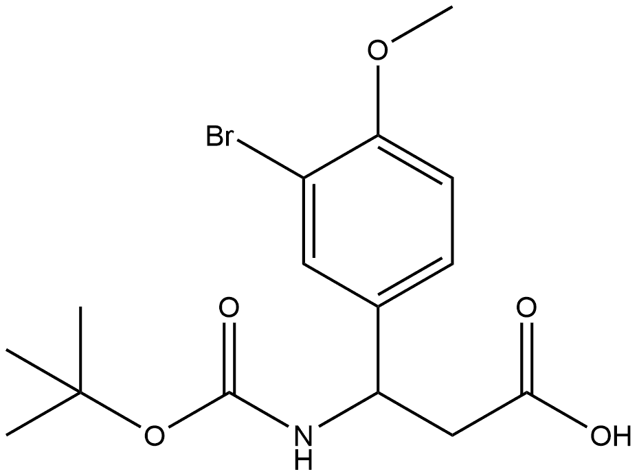 Benzenepropanoic acid, 3-bromo-β-[[(1,1-dimethylethoxy)carbonyl]amino]-4-methoxy- Struktur