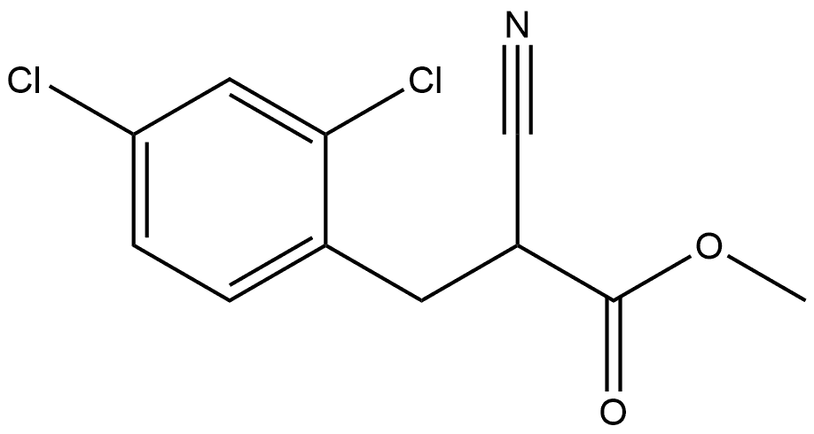 Benzenepropanoic acid, 2,4-dichloro-α-cyano-, methyl ester Struktur